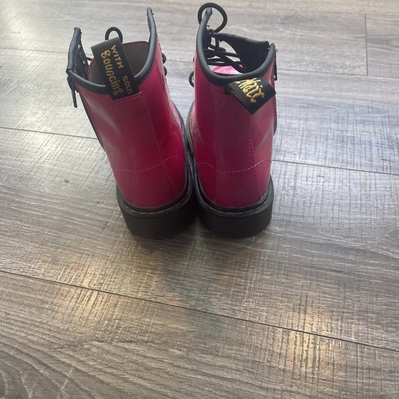 Doc Martens 1460 J Acid Pink 8 Hole Patent Leather Combat Boots Dr Sz US 3 - Picture 5 of 5